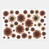Helles Sonnenblumendesign Geschenkpapier Set (Vorderseite)