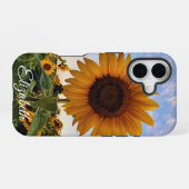 Helles Sonnenblumenfeld - Gewohnte Blüte mit Natur iPhone 16 Hülle (Rückseite (Horizontal))