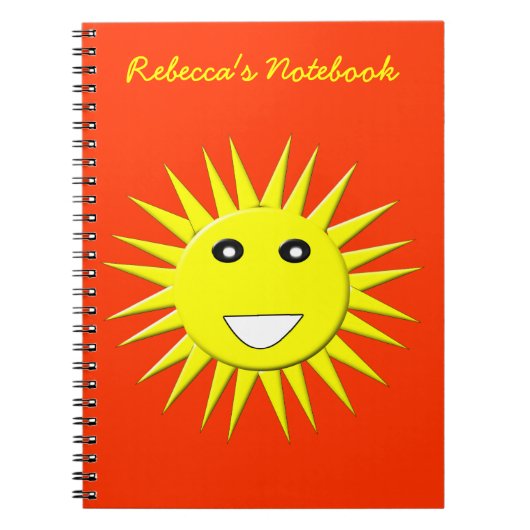 Helles Sonnenlicht - individualisierbares Notebook Notizblock (Vorderseite)