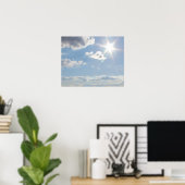 Helles Sonnenlicht mit Wolkenplakat Poster (Heimbüro)