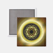 Helles, sonniges psychedelisches Muster Magnet (Vorderseite/Rückseite)
