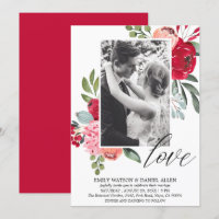 Helles Spring Floral Script Liebe Foto Hochzeit
