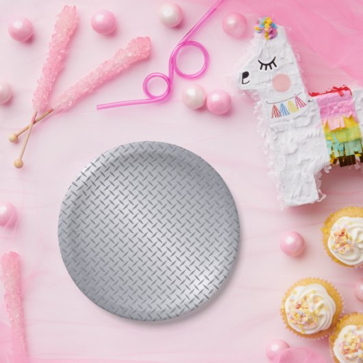 Helles Stahldiamantenschmuck Pappteller (Party)