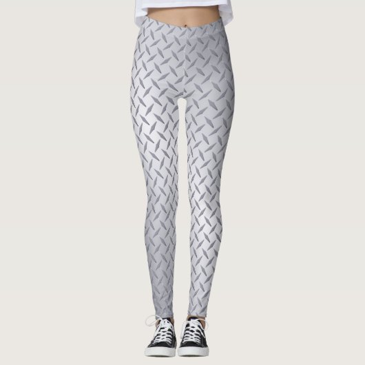 Helles Stahldiamantmuster Leggings (Vorderseite)