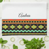 Helles Stammesdesign personalisiert Geschirrtuch (Gefaltet)