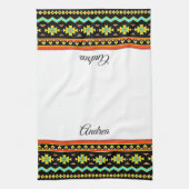 Helles Stammesdesign personalisiert Geschirrtuch (Vertikal)