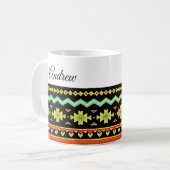 Helles Stammesdesign personalisiert Kaffeetasse (Vorderseite Links)