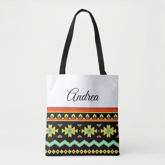 Helles Stammesdesign personalisiert Tasche (Vorderseite)