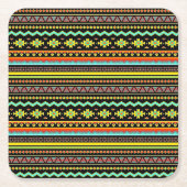 Helles Stammesdesign Rechteckiger Pappuntersetzer (Vorderseite)