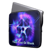 Helles Star Fraktal Laptopschutzhülle (Vorderseite Links)