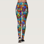Helles Stickermuster Leggings (Rückseite)