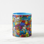 Helles Stickermuster Tasse (Zentrum)