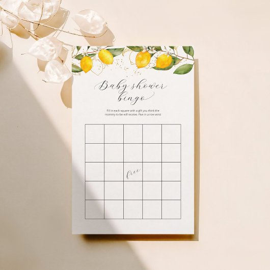 Helles Summer Bingo Lemon Citrus Baby Showspiel