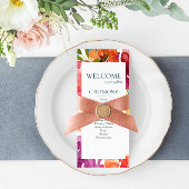 Helles Summer bunt Custom Wedding Programm