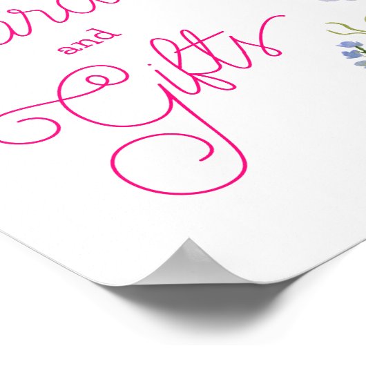 Helles Summer chic Wildblumen Blumenschild Poster (Ecke)