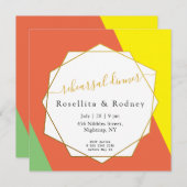 Helles Summer Digital Wedding Probe Dinner Einladung (Vorne/Hinten)