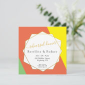 Helles Summer Digital Wedding Probe Dinner Einladung (Stehend Vorderseite)