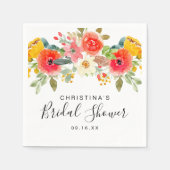 Helles Summer Floral Brautparty Serviette (Vorderseite)