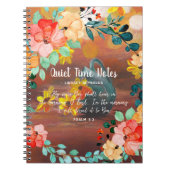 Helles Summer Floral Monogram Quiet Time Notebook Notizblock (Vorderseite)
