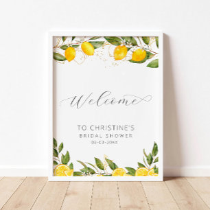 Helles Summer Lemon Brautparty Welcome Poster