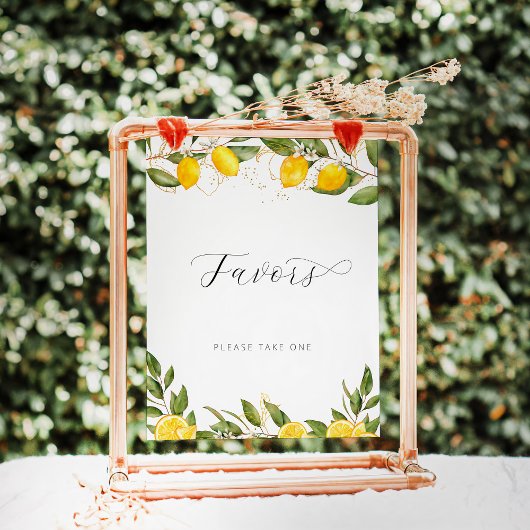 Helles Summer Lemon Citrus Brautparty Favoriten Poster