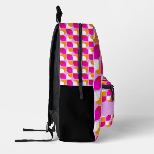 Helles Summer Pink Orange Art Pattern Bedruckter Rucksack (Links)