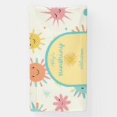 Helles Sunshiny Day Foto Geburtstag Banner (Vertikal)