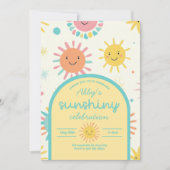 Helles Sunshiny Day Foto Geburtstag Einladung (Vorderseite)