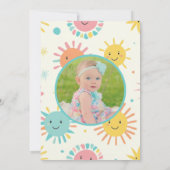 Helles Sunshiny Day Foto Geburtstag Einladung (Rückseite)