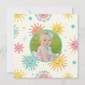 Helles Sunshiny Day Foto Geburtstag Einladung (Rückseite)