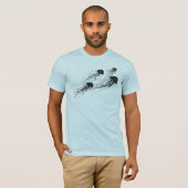 Helles T-Shirt der Quallen-Silhouetten (Vorne ganz)
