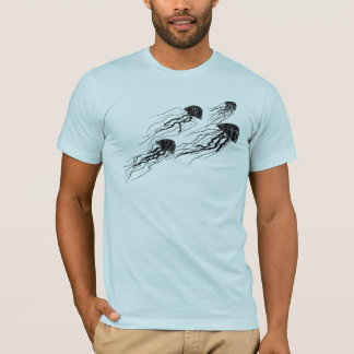 Helles T-Shirt der Quallen-Silhouetten
