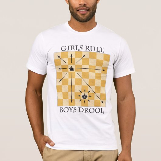 Helles T-Shirt - Mädchen Regel, Jungen-Geifer (Vorderseite)