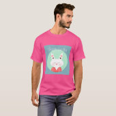 Helles T-Shirt mit „Happy“-Druck – Verbreite Posit (Vorne ganz)