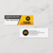 Helles Taxi Trapezium Formen Gelber Verkehr Mini Visitenkarte (Vorne/Hinten)