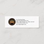 Helles Taxi Trapezium Formen Gelber Verkehr Mini Visitenkarte (Rückseite)