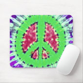 Helles Trippy Hippie-Krawatten-Friedenszeichen Mousepad (Mit Mouse)