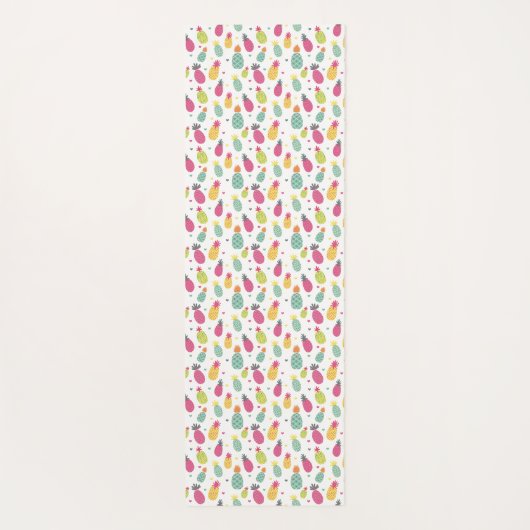 Helles tropisches Ananas-Muster Yogamatte (Rückseite)