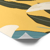 Helles tropisches Blätter Lily Pattern Poster (Ecke)