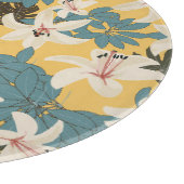 Helles tropisches Blätter Lily Pattern Schneidebrett (Ecke)