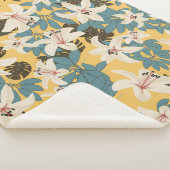 Helles tropisches Blätter Lily Pattern Sherpadecke (3/4)