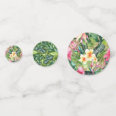 Helles tropisches botanisches Blätter Hawaiianisch Konfetti (Vorderseiten)