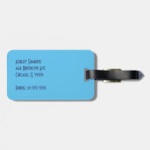 Helles tropisches Foliage Muster mit Hummingbird Gepäckanhänger (Rückseite horizontal)