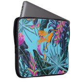 Helles tropisches Foliage Muster mit Hummingbird Laptopschutzhülle (Vorne Rechts)