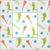 Helles tropisches Lacrosse-Spielmuster Stoff (Kachel)