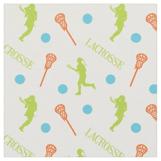 Helles tropisches Lacrosse-Spielmuster Stoff (Nahaufnahme)