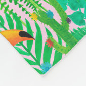 Helles, tropisches, nahtloses, handgezogenes Muste Fleecedecke (Ecke)