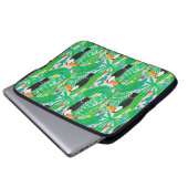 Helles, tropisches, nahtloses, handgezogenes Muste Laptopschutzhülle (Vorne Knopf)