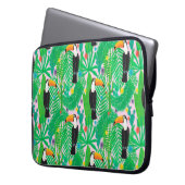 Helles, tropisches, nahtloses, handgezogenes Muste Laptopschutzhülle (Vorderseite Links)