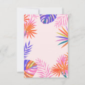 Helles tropisches Palms Flamingo Mitteilungskarte (Rückseite)